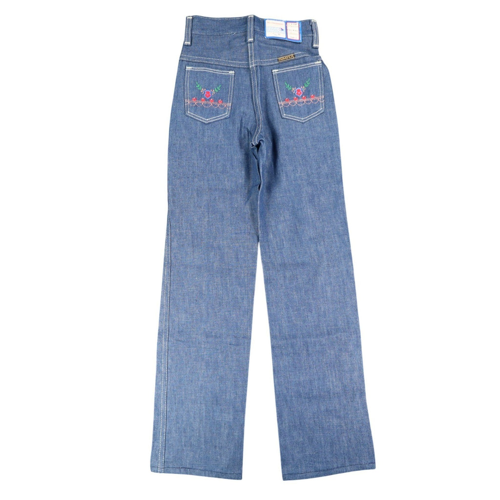 Young Maverick Vintage Girls 8 Slim Floral Embroidered Jeans NWT - take2supply