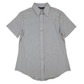 Dee Cee Short Sleeve Button Up Womens 14 Vintage Gray Striped Made in USA Shirt - take2supply