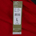 Erin London Womens L Red Cotton Hooded Tunic Top 3/4 Sleeve NWT - take2supply