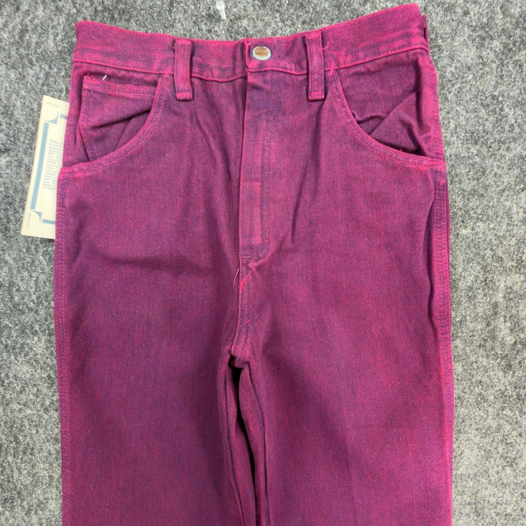 Maverick Vintage 80s Purple Jeans Girls 12 Reg USA Made NOS NWT 26.5x29 - take2supply