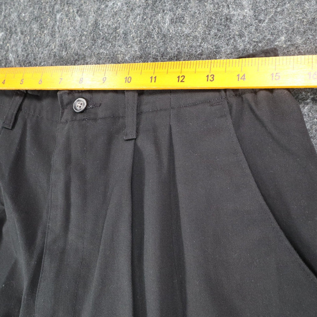 Lee Tapered Leg Pants Womens 16 L Black Side Elastic Stretch Pleated C864 - take2supply