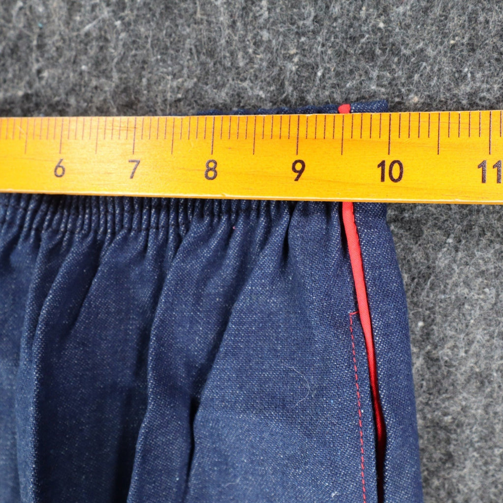 Vintage Young Maverick Jeans Girls 12 Blue Red Piping Elastic Waist USA NWT NOS - take2supply