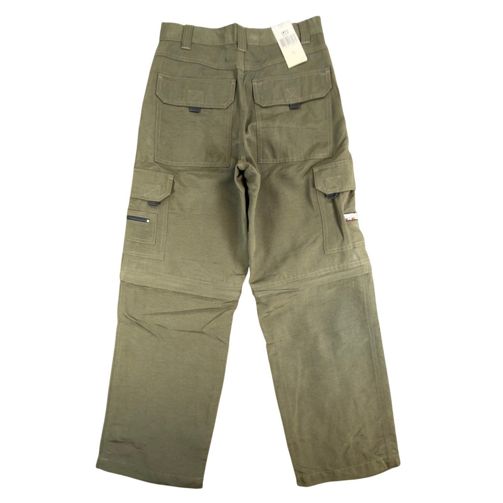 Lee Pipes Cargo Pants Boys 12 Vintage 90s Y2K Olive Green Zip Off Convertible - take2supply