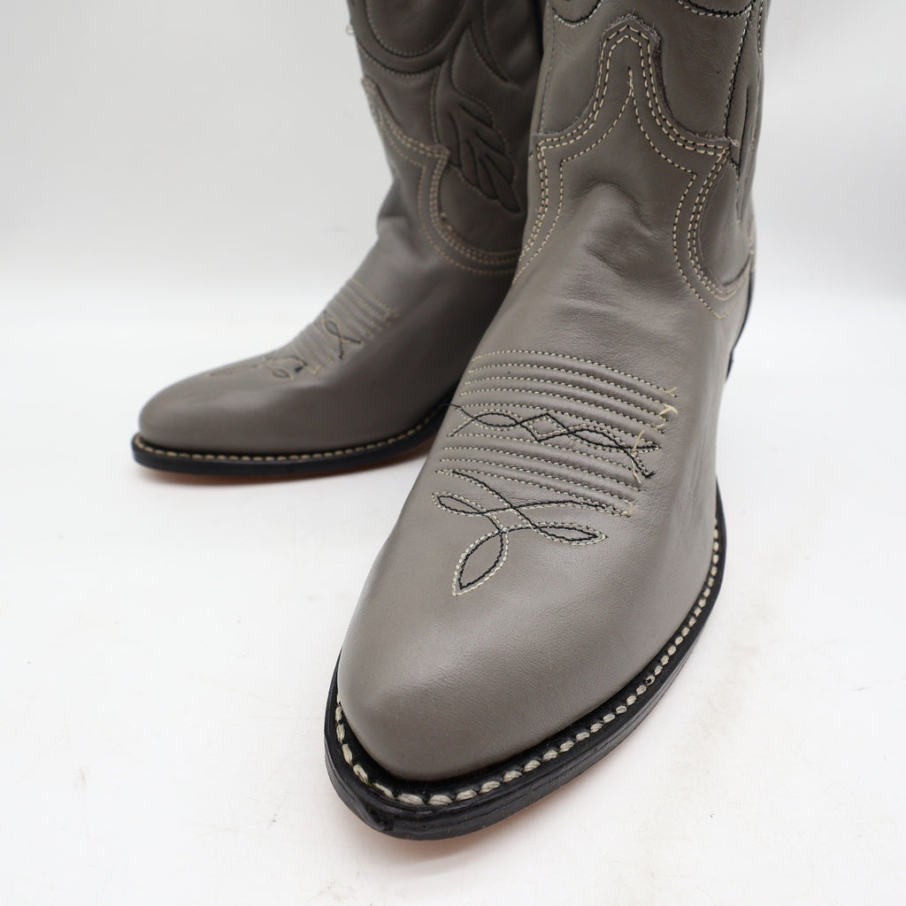 Acme Vintage 80s Cowboy Boots Womens 6 Grey Nappa Leather New Box 692 - take2supply
