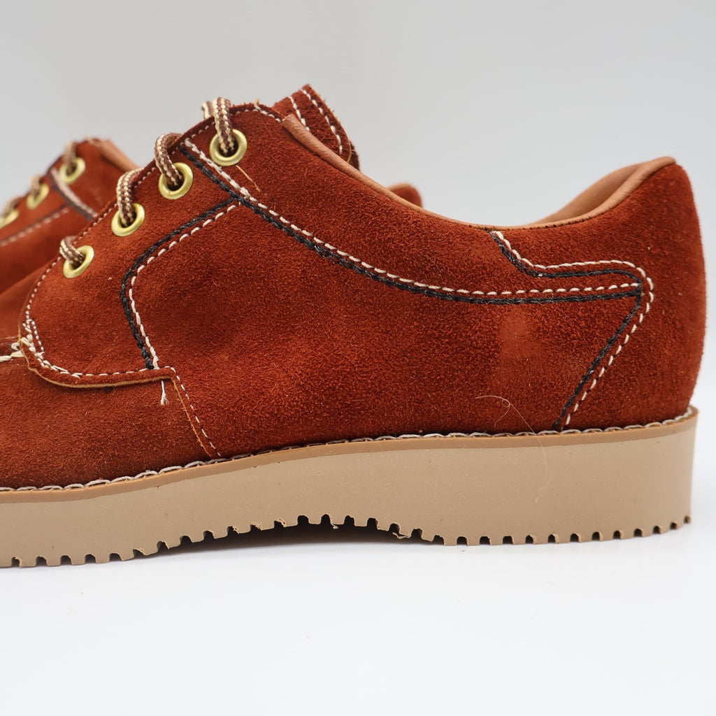 James Pepper Vintage 60s 70s Moc Toe Oxford Shoes Mens 6D Rust Suede Deadstock - take2supply