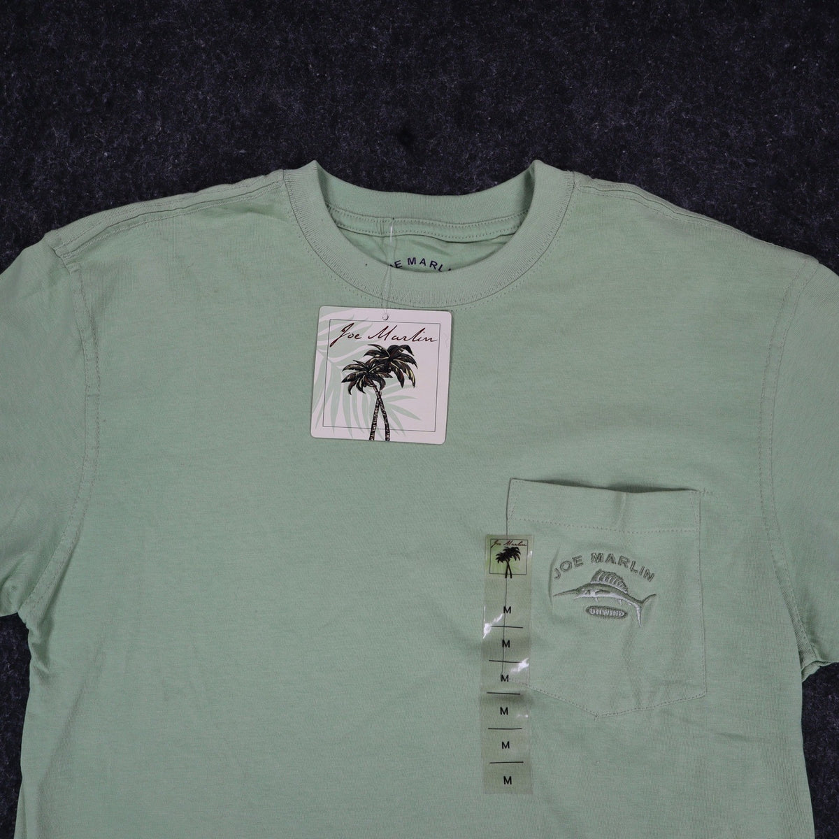 Joe Marlin Pocket T-Shirt Mens Medium Green Cotton Embroidered Logo JMKS-1869 - take2supply