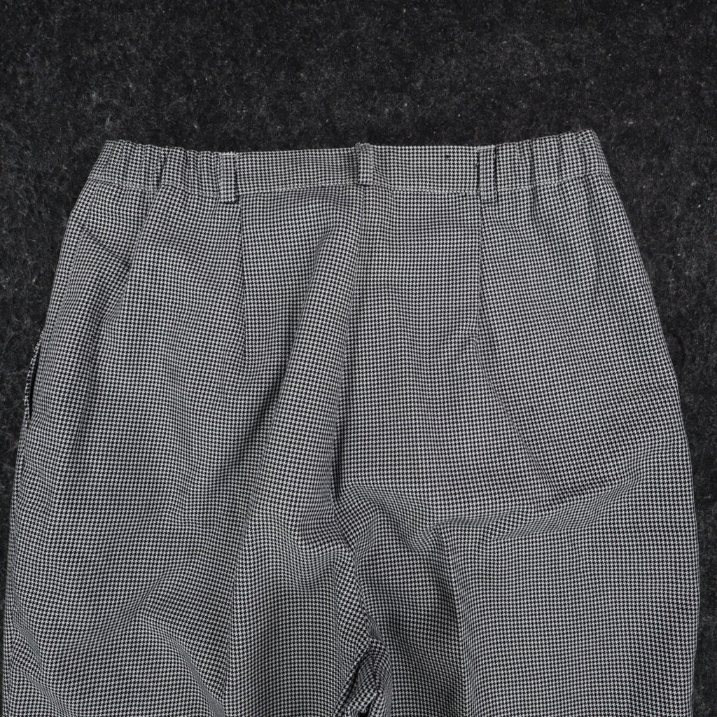 Southern Lady Dress Pants Womens 10 Petite Black White Houndstooth Pleated New - take2supply