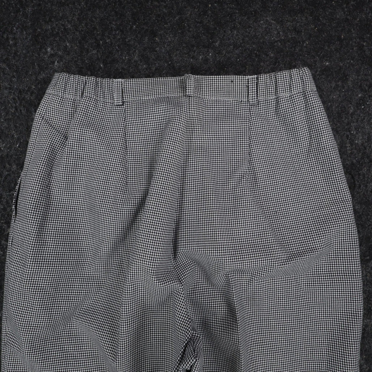 Southern Lady Dress Pants Womens 10 Petite Black White Houndstooth Pleated New - take2supply