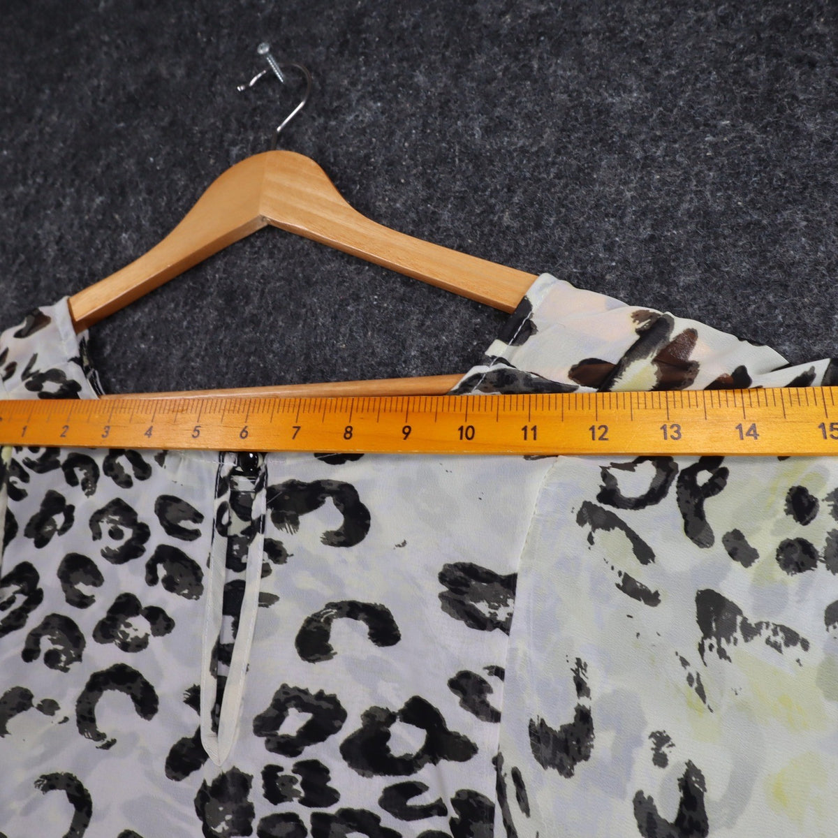 mymichelle Leopard Print Blouse Womens XL Sheer Chiffon Dolman Sleeve Top New - take2supply