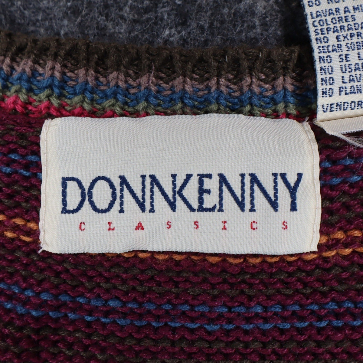 Donnkenny Sweater Vest Womens Medium Vintage 90s Burgundy Beaded Ramie Cotton - take2supply