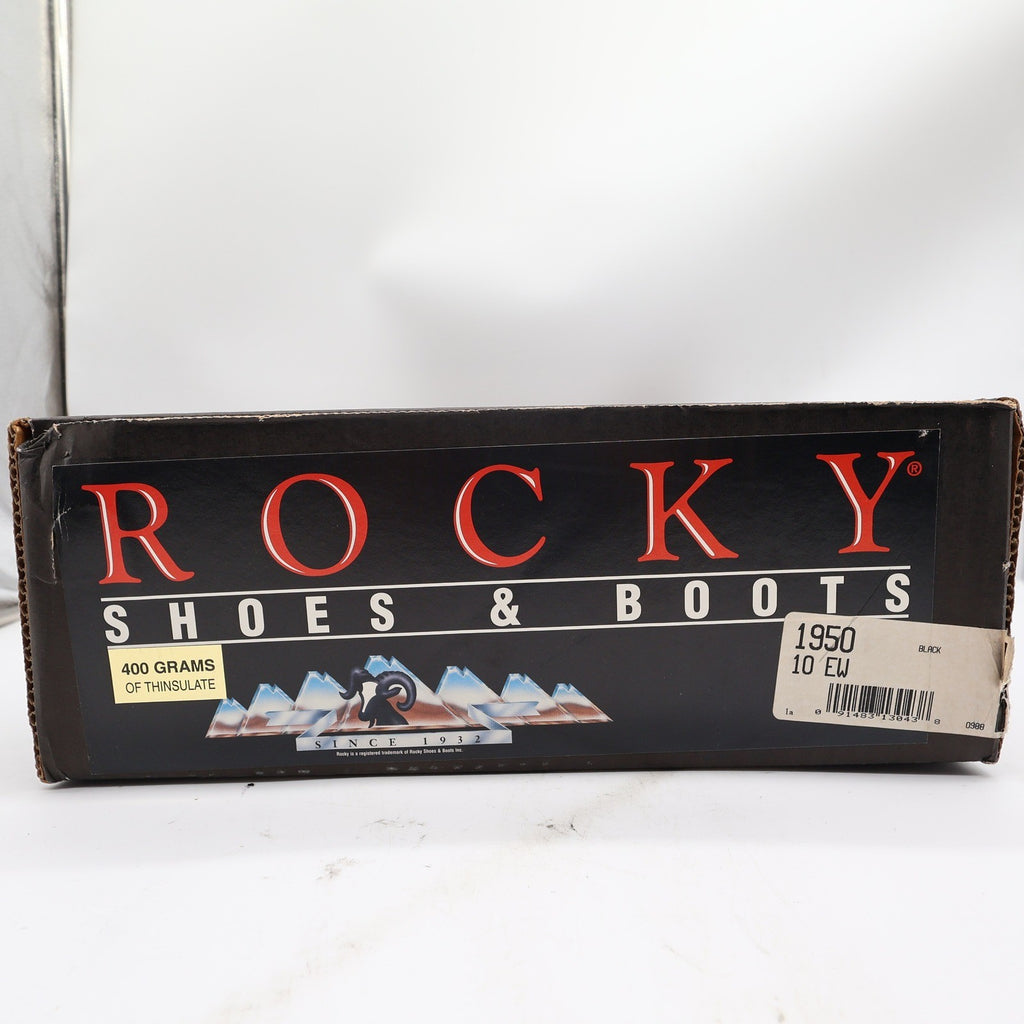 Rocky 1950 Boots Mens 10 EW Black Leather Thinsulate Insulated New In Box - take2supply