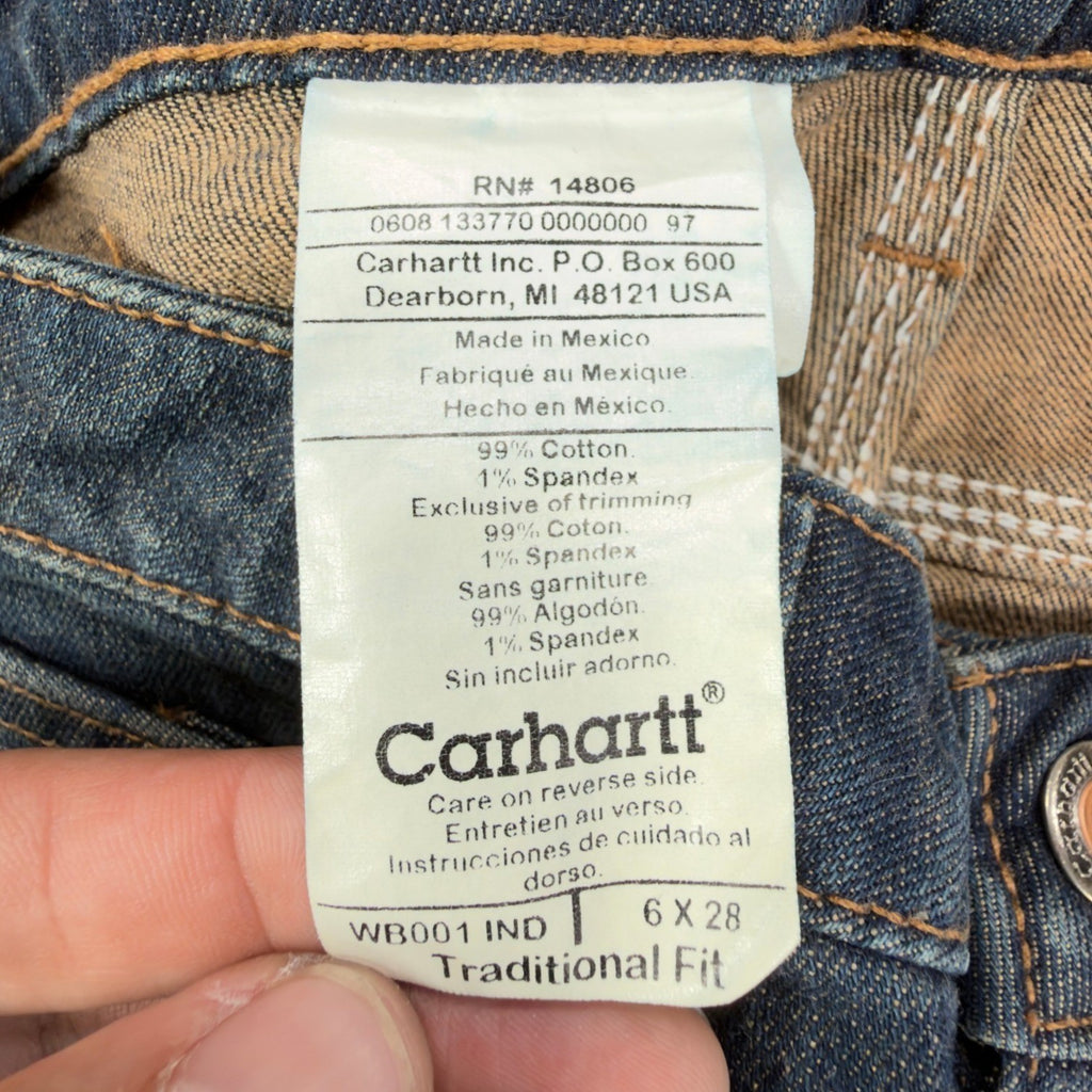 Carhartt Traditional Fit Boot Cut Jeans Women 6 X 28 Blue Denim New - take2supply