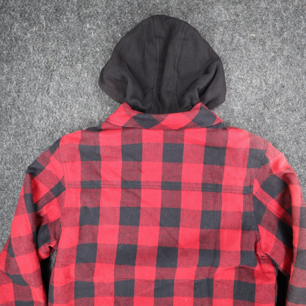 Dickies Rancher Jacket Mens Medium Red Black Buffalo Plaid Detachable Hood NWT - take2supply