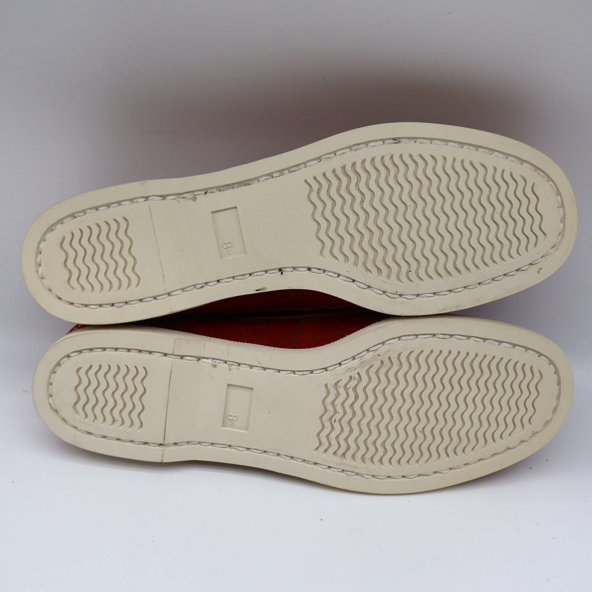 Vintage Boat Shoes Mens 8 Rust Red Suede Deadstock Mexico Moccasin W54421 - take2supply