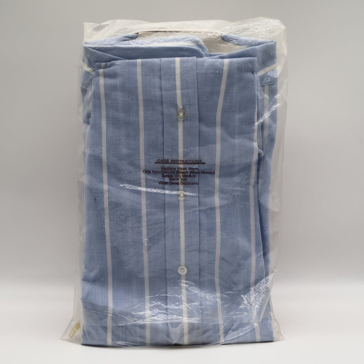 Mark VII Dress Shirt 16.5 32/33 Blue Stripe White Contrast Collar USA New - take2supply