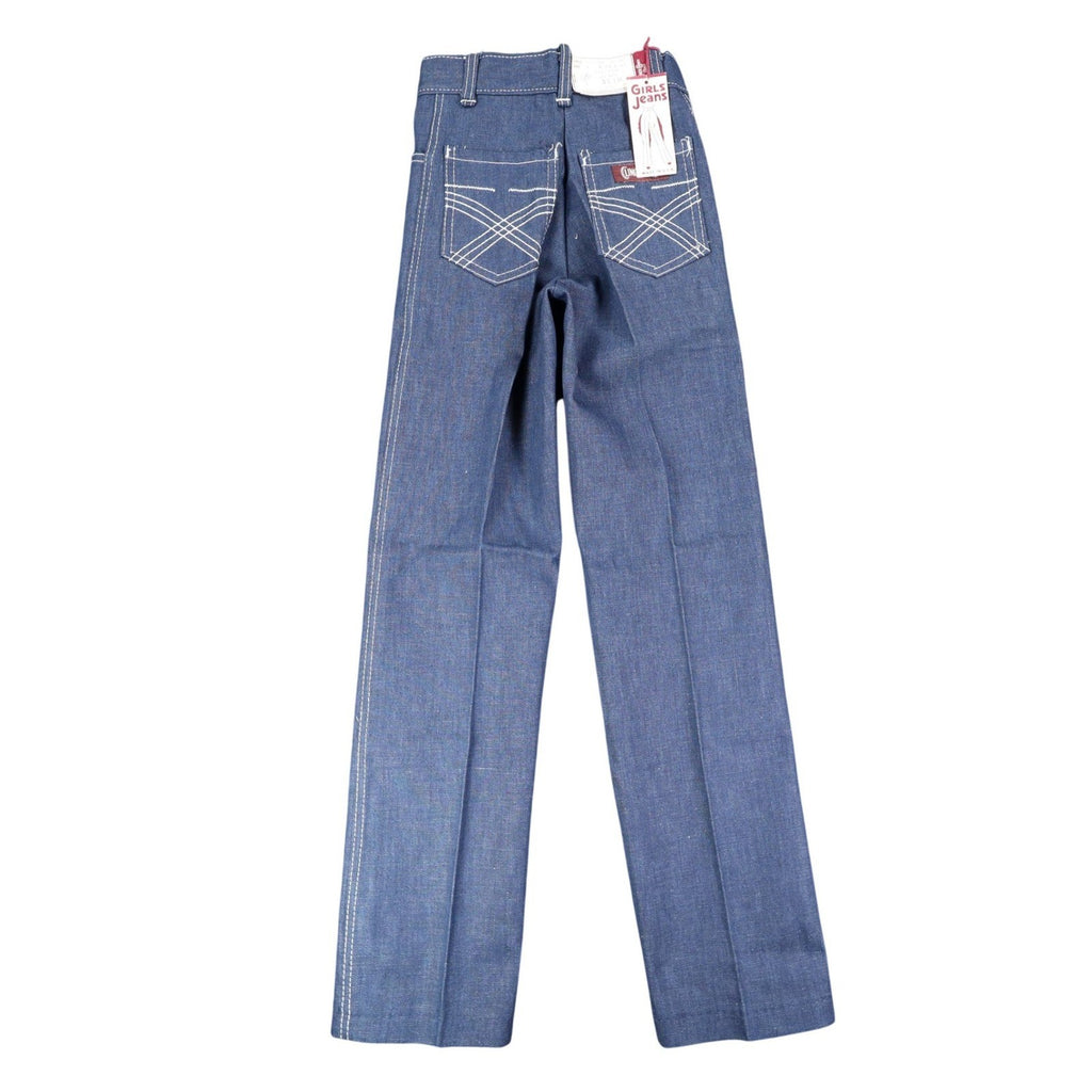 Vintage Clinchers Girls Jeans 8 Slim Blue Flare Leg Cotton USA NWT - take2supply