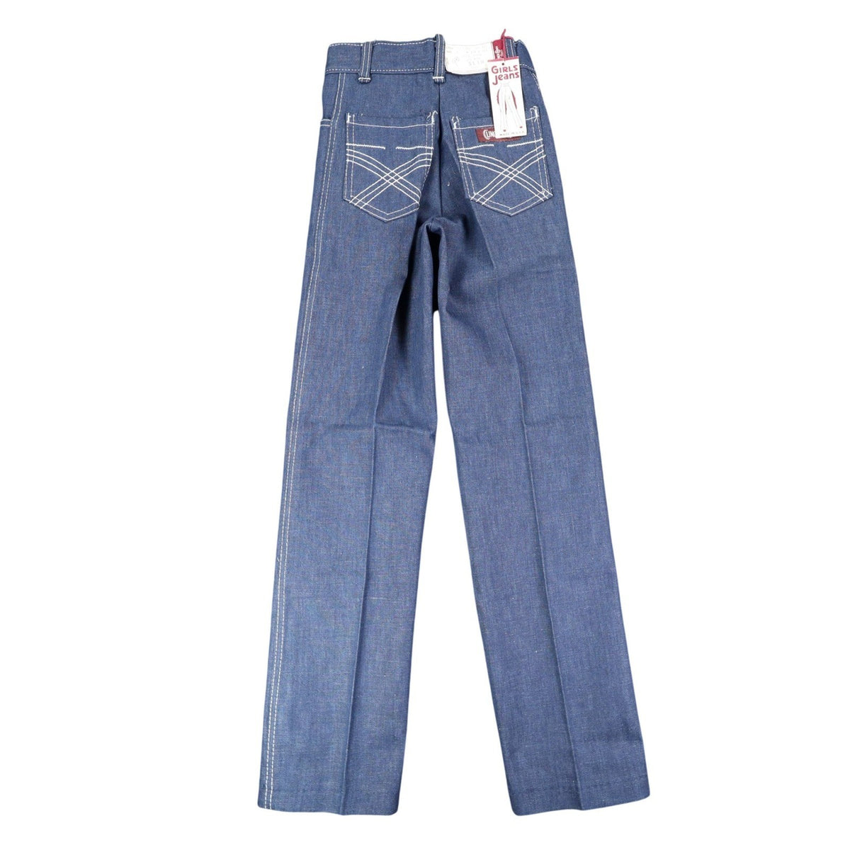 Vintage Clinchers Girls Jeans 8 Slim Blue Flare Leg Cotton USA NWT - take2supply