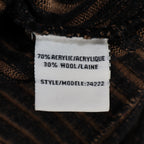 Lanalee Chic Knits Cardigan Vest Womens Medium Y2K Taupe Ribbed Buckle Front NEW - take2supply