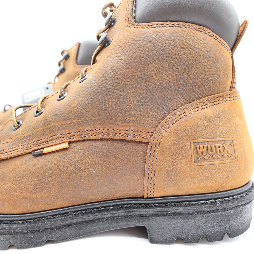 Worx by Red Wing Steel Toe Work Boots Mens 12 Brown Leather Waterproof NEW 5606 - take2supply