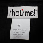 That's Me! Faux Fur Jacket Size 6 Vintage 90s Black Button Front Plush Coat - take2supply