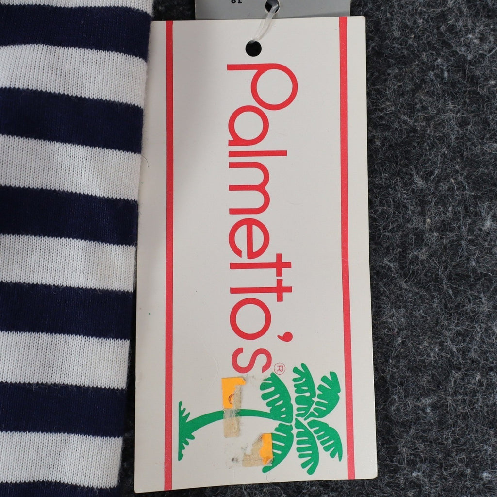 Palmetto's Striped Tank Top Womens Medium Vintage Deadstock Navy White A1992227 - take2supply