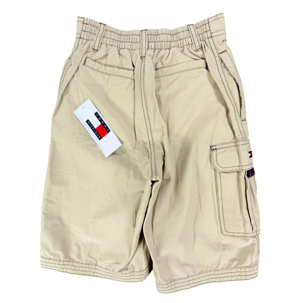 Tommy Hilfiger Y2K Cargo Shorts Boys 7 Tan Cotton Nylon NWT - take2supply