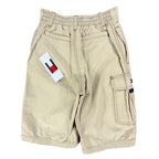 Tommy Hilfiger Y2K Cargo Shorts Boys 7 Tan Cotton Nylon NWT - take2supply