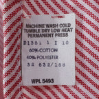 Dee Cee Striped Button Down Shirt Womens 7/8 Vintage Red White Short Sleeve USA - take2supply