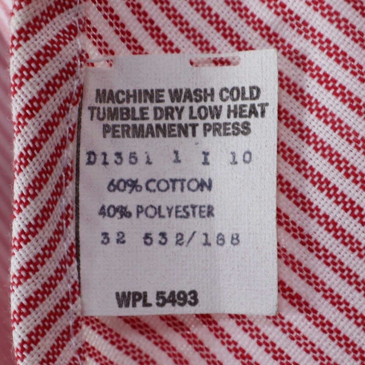 Dee Cee Striped Button Down Shirt Womens 7/8 Vintage Red White Short Sleeve USA - take2supply
