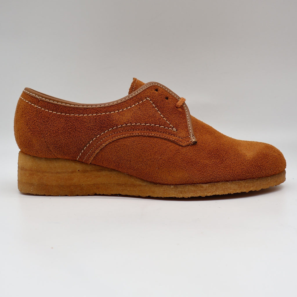 Soft Spots Oxford Shoes Womens 6 M Vintage Brown Suede Crepe Sole USA 1848 - take2supply