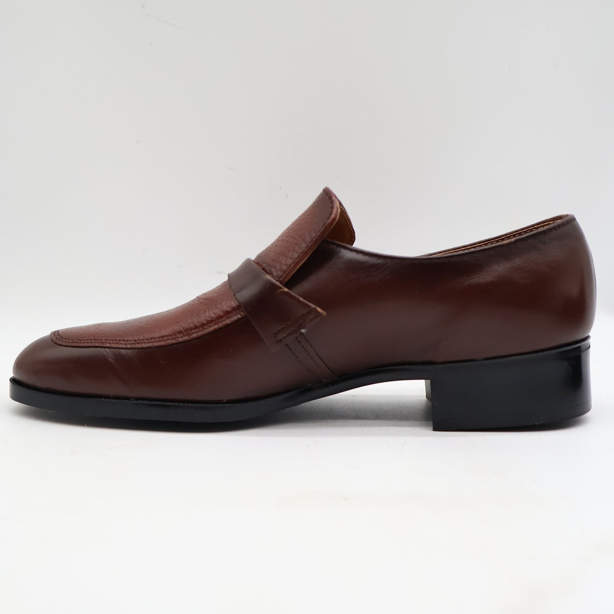 Barclay Loafers Mens 7.5 D Vintage Brown Leather Slip On Dress Shoes 95182 - take2supply