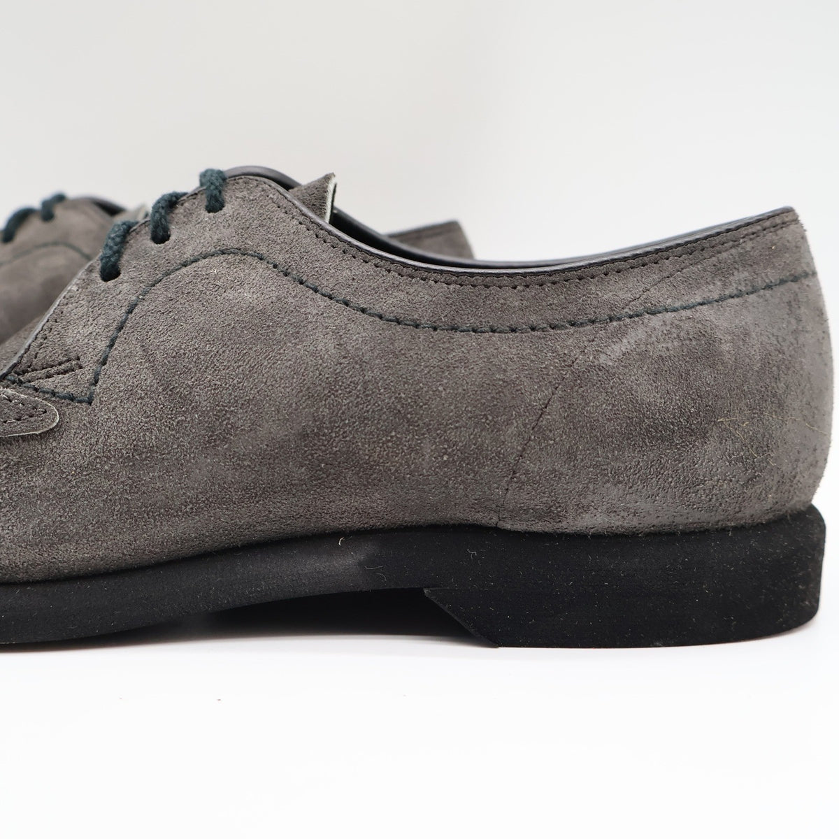 Crestline Oxford Shoes Mens 7 D Vintage Gray Suede Moc Toe Deadstock USA - take2supply