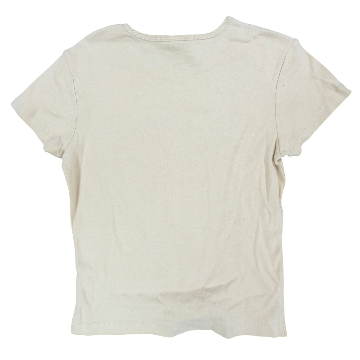 U.S. Polo Assn. Vintage Style Tee Women Medium Beige Cotton Logo Shirt New - take2supply