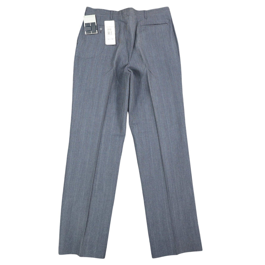 Haggar Pleated Dress Slacks Mens 33x32 Vintage 90s Gray Pinstripe Made in USA - take2supply