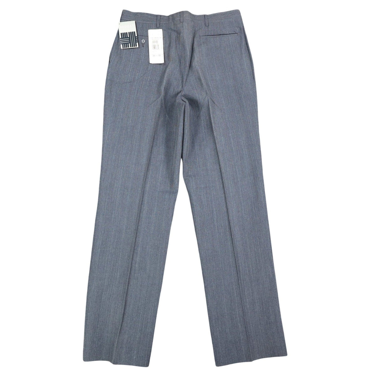 Haggar Pleated Dress Slacks Mens 33x32 Vintage 90s Gray Pinstripe Made in USA - take2supply