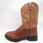Old West 1936 Western Boots Kids 3.0 Brown Leather NWT - take2supply