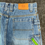 John Deere Carpenter Shorts Kids Size 16 Stone Wash Denim Blue Cotton NWT - take2supply