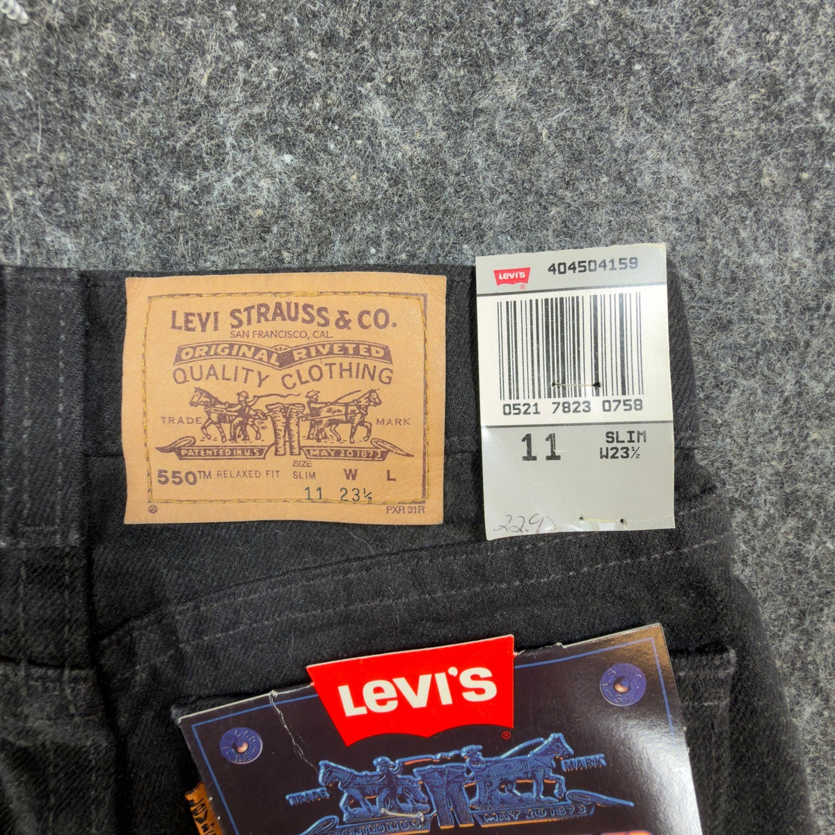 Levi's 550 Girls 11 Slim Black Vintage Jeans USA Made NWT - take2supply