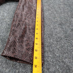 Erin London Snakeskin Print Belted Jacket Womens Size M Brown Faux Leather Zip - take2supply