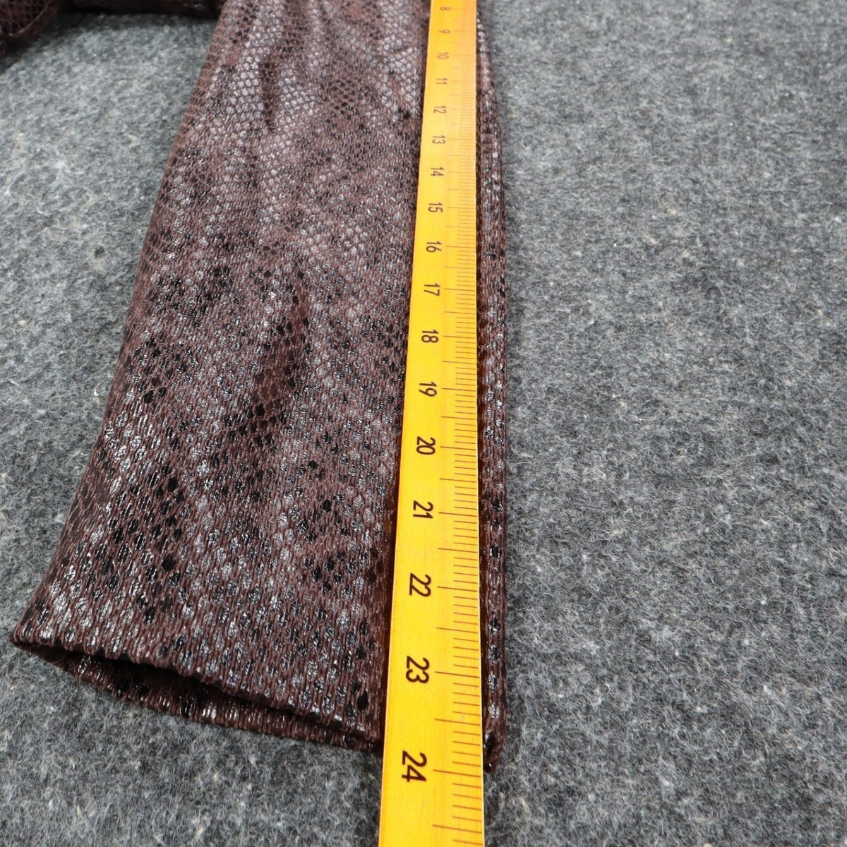 Erin London Snakeskin Print Belted Jacket Womens Size M Brown Faux Leather Zip - take2supply