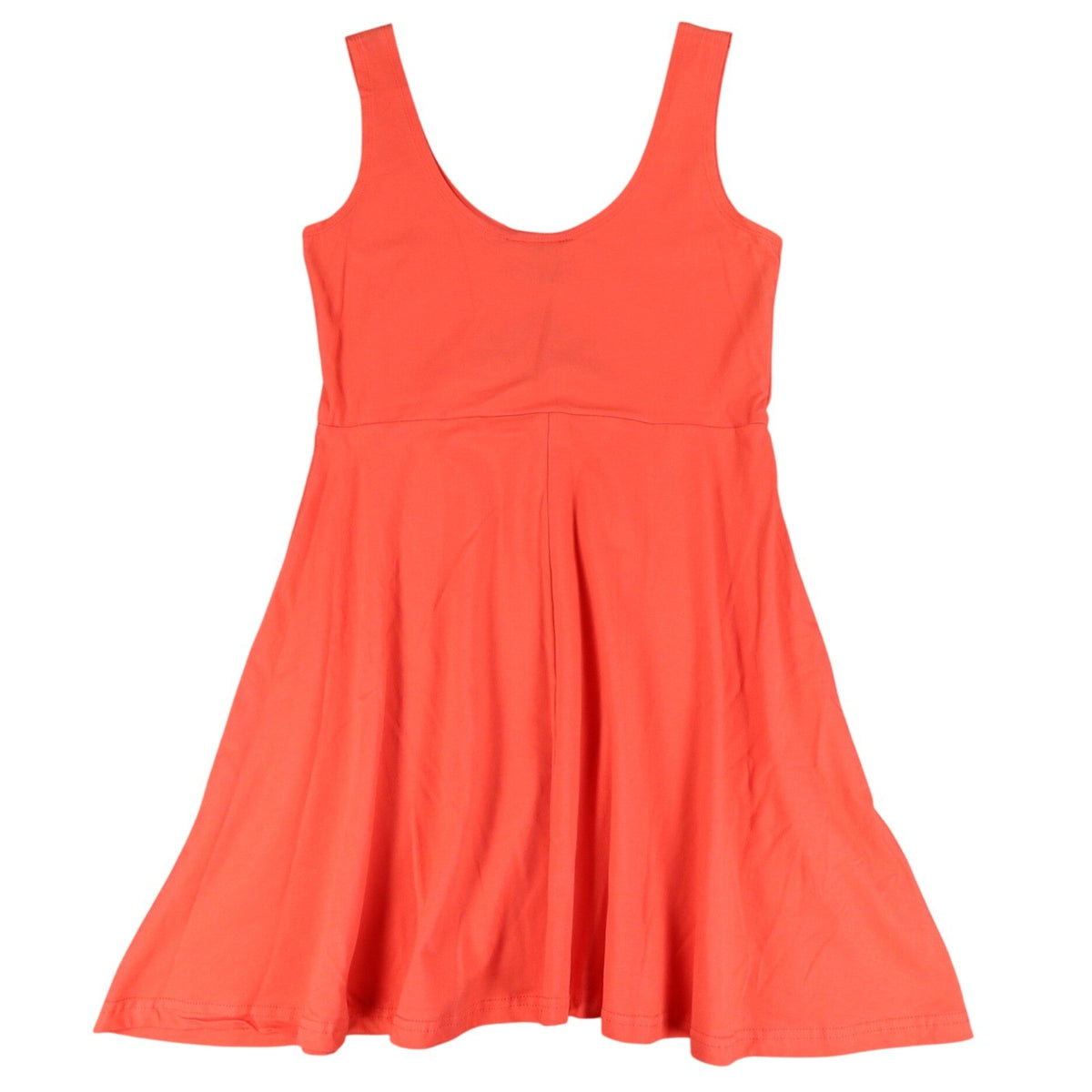 Angie Dress Large L NWT Orange Cotton Spandex Fit Flare Sleeveless C795 - take2supply