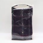 Career Club Shirt Mens Large Navy Green Windowpane Plaid Cotton Blend New - take2supply