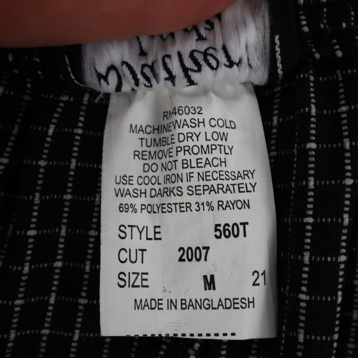Southern Lady Pants Womens M Black White Windowpane Pull On NWT NOS - take2supply