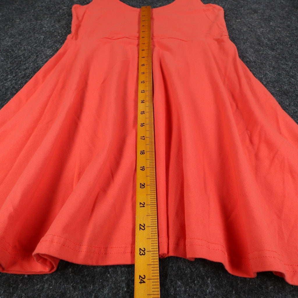 Angie Dress Large L NWT Orange Cotton Spandex Fit Flare Sleeveless C795 - take2supply
