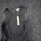 Esley Sleeveless Fit & Flare Dress Womens Size Small Gray Pleated Belted NWT - take2supply