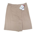 Donnkenny Classics Skort Women 8 Vintage 90s Khaki Cotton Wrap Front Made in USA - take2supply