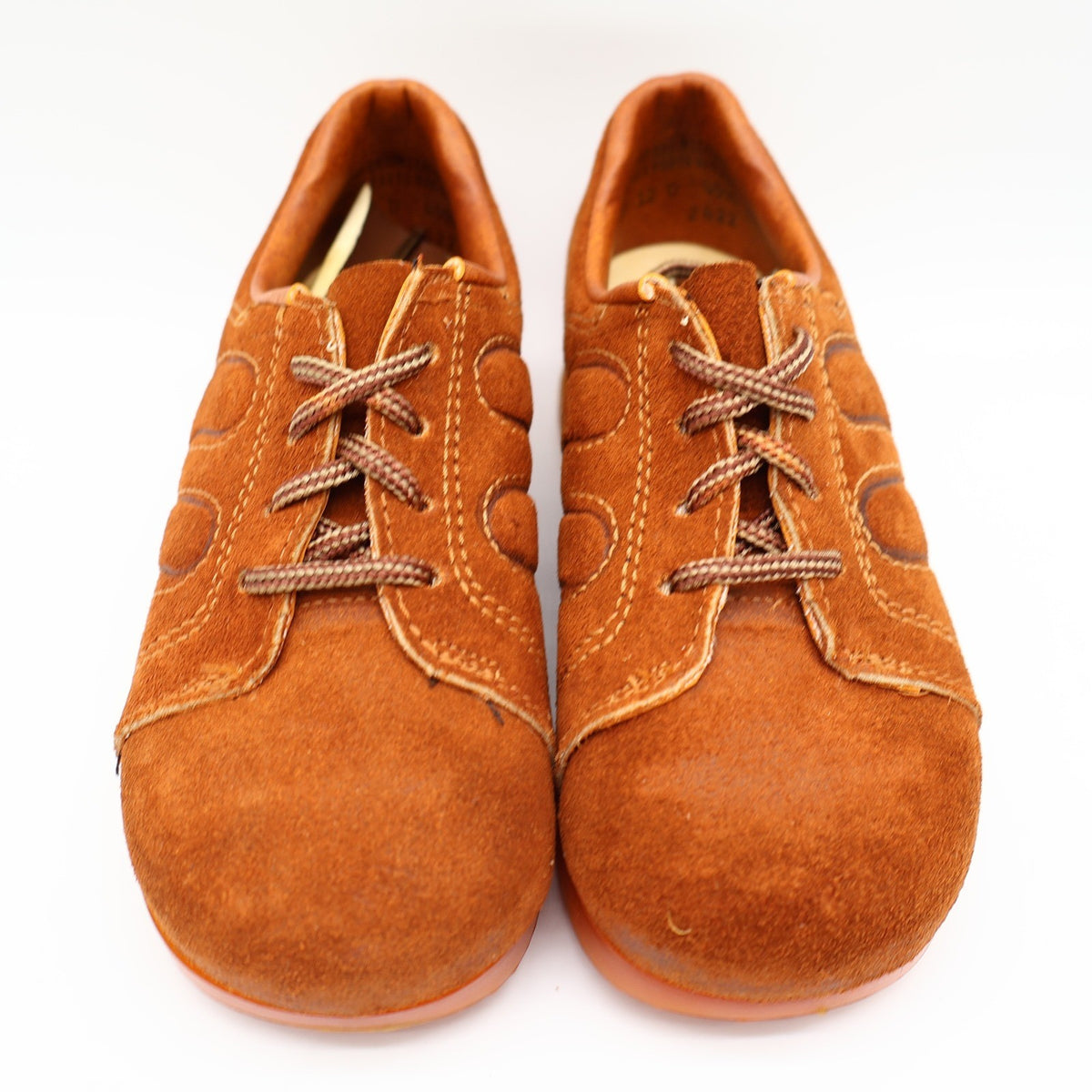 Walker Oxford Sneakers Kids 12 D Vintage 70s Rust Suede Platform Made in USA - take2supply