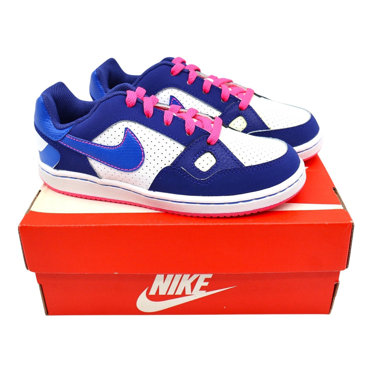 Nike Son of Force PS Size 13C 2014 White Cobalt Pink Low Top Sneakers 616497-103 - take2supply
