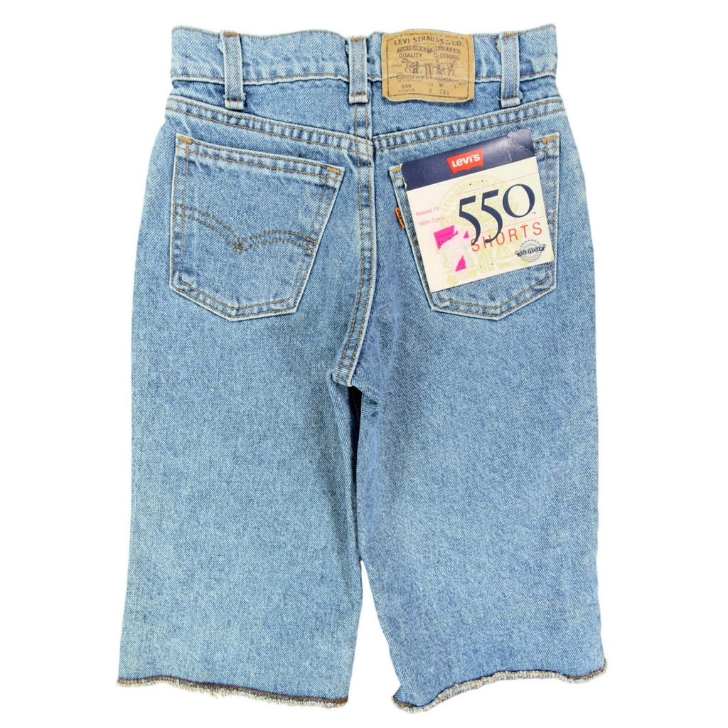 Levi's Vintage 90s 550 Shorts Women 9 Blue Denim Orange Tab USA NWT - take2supply
