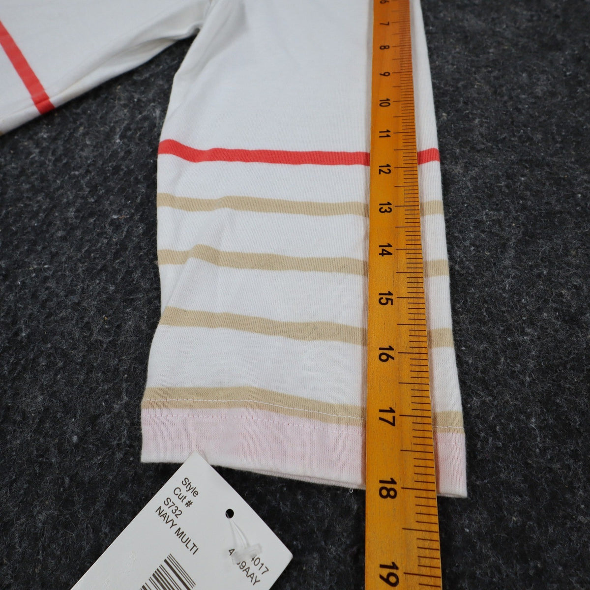 Links Striped 3/4 Sleeve Top Women Size S Vintage 90s Navy White Red Nautical - take2supply